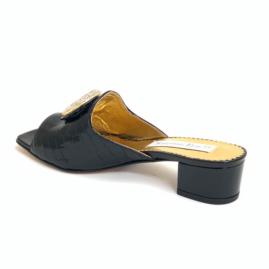 ZL031 Black Croc - Slipper Only